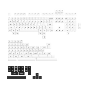 Black on White ABS SAL Keycap Set (195 Keys)