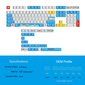 Doraemon Tastenkappen Set (138 Tasten)