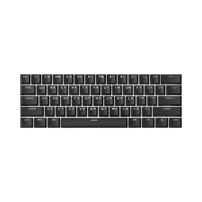 Akko Shine-Through Black Cyrillic Keycap Set (61-key)