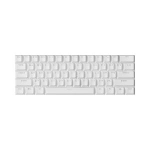 Akko Shine-Through White Cyrillic Keycap Set (61-key)