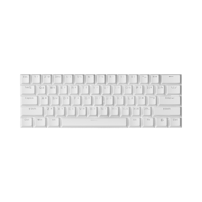 Akko Shine-Through White Cyrillic Keycap Set (61-key)