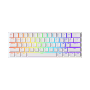 Akko Shine-Through White Cyrillic Keycap Set (61-key) Install on the Keyboard
