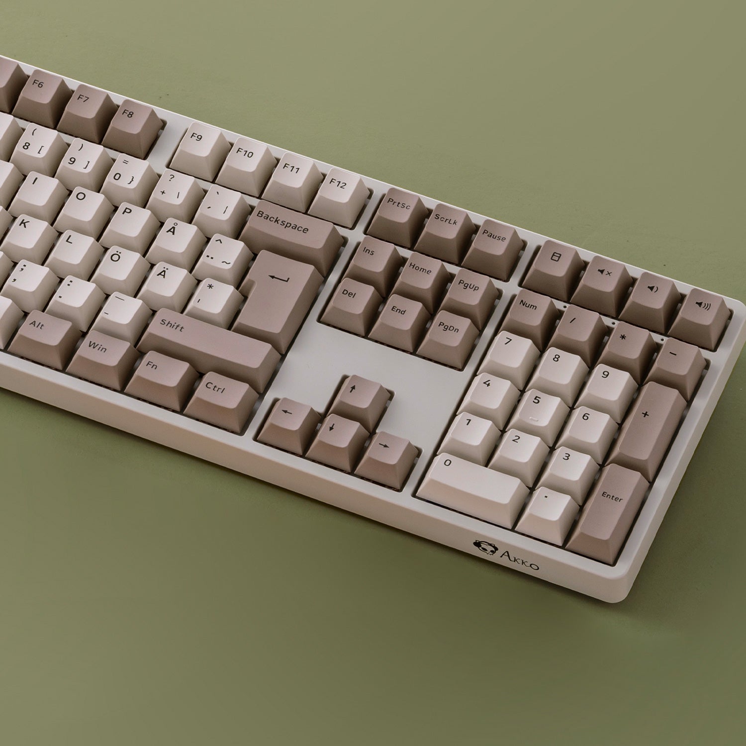 Akko Steam Engine ISO Tastenkappen Set Installed on the Keyboard Right Section Details
