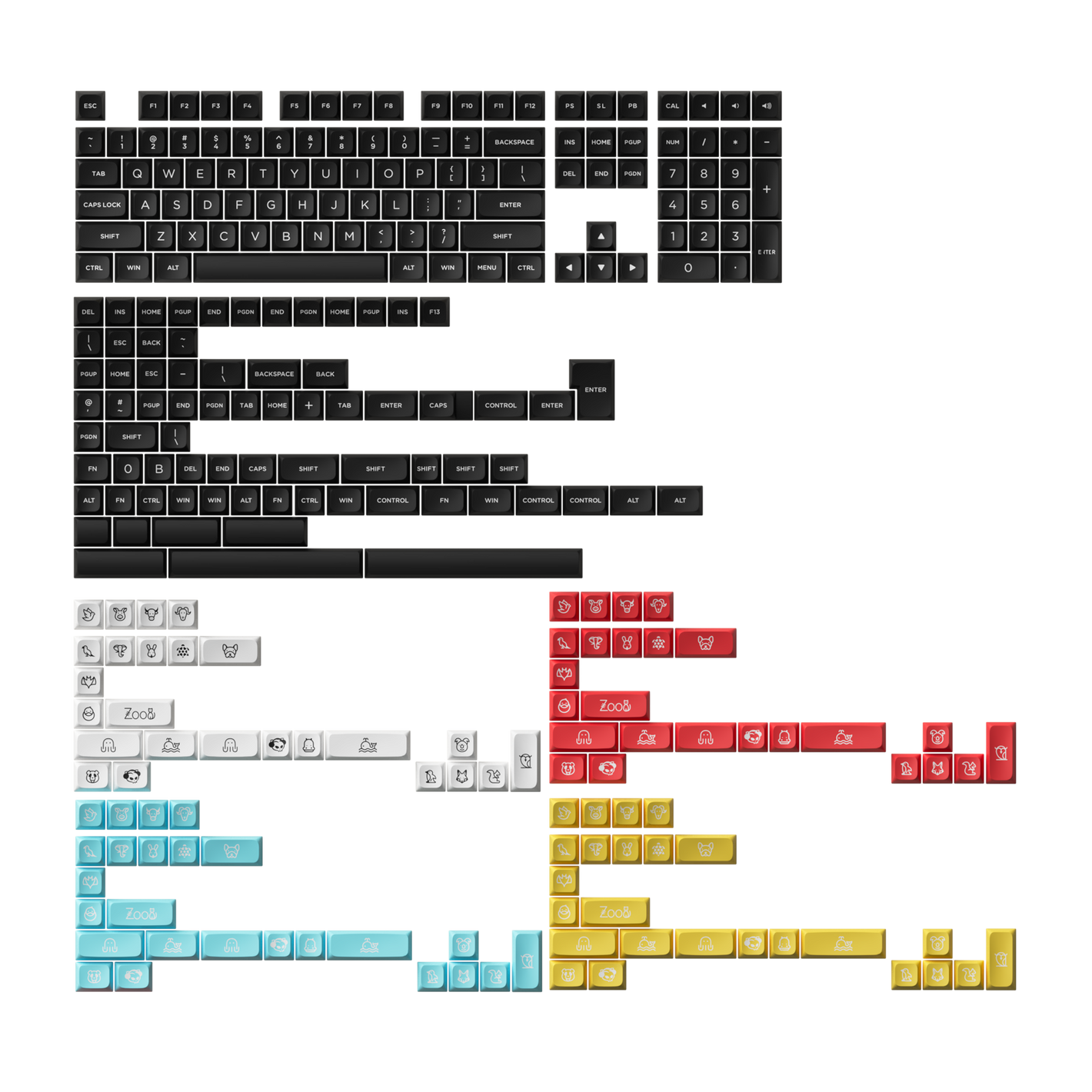 WOB Building Blocks Keycap Set (282 Keys)