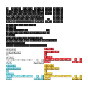 MDA White on Black Building Blocks Keycap Set (282 Keys)
