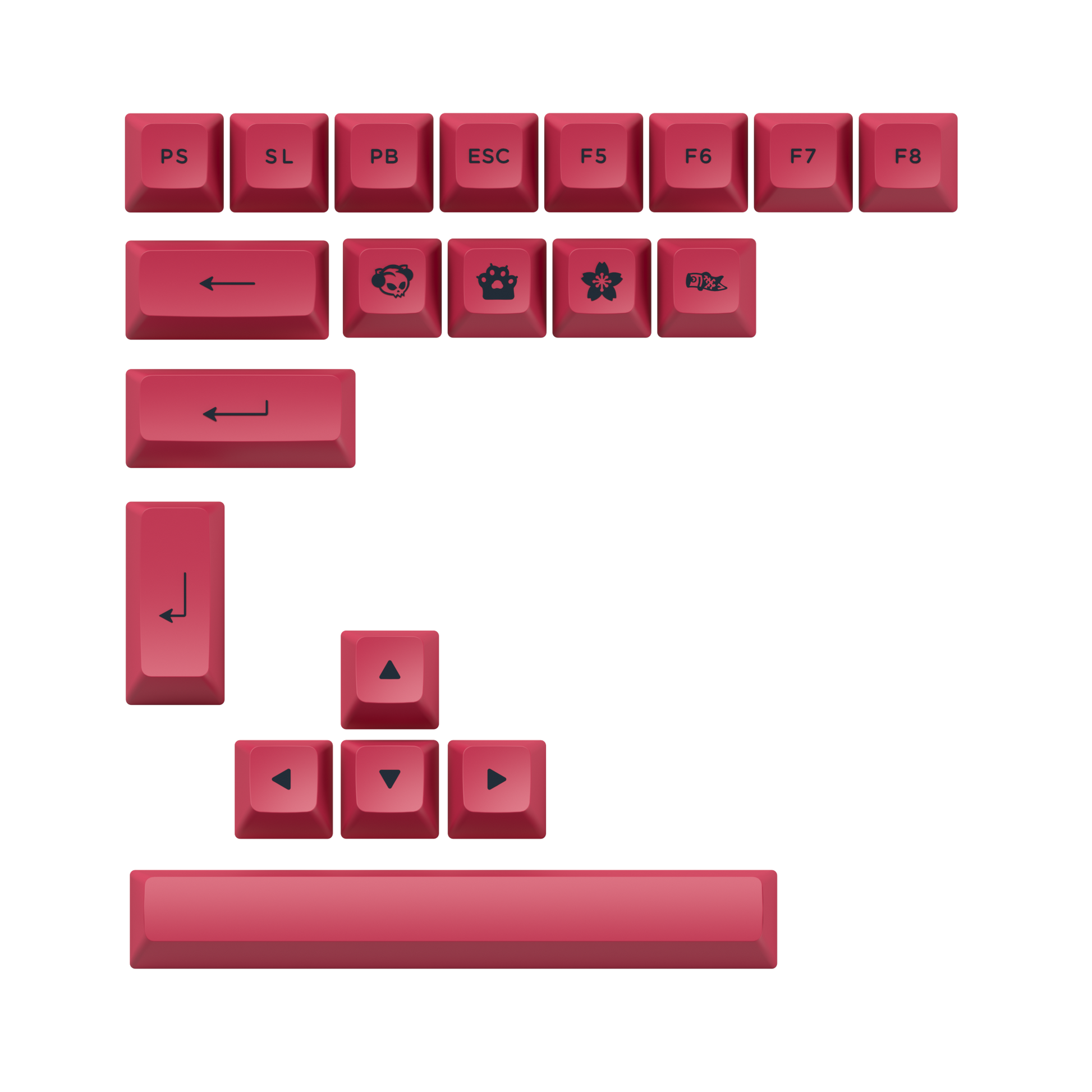 Akko Neon 3098 Keyboard pink keycaps