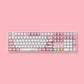 sakura miku 5108b plus pink mechanical keyboard with the pink background