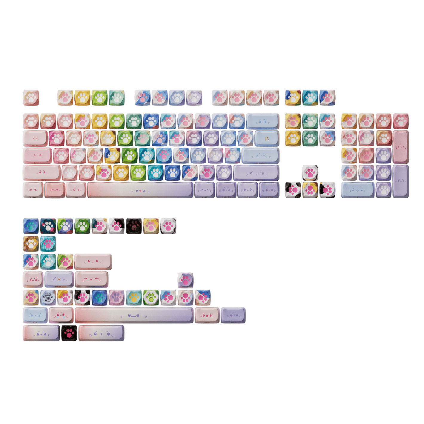 Kitty Paws Keycap Set (142-Keys)