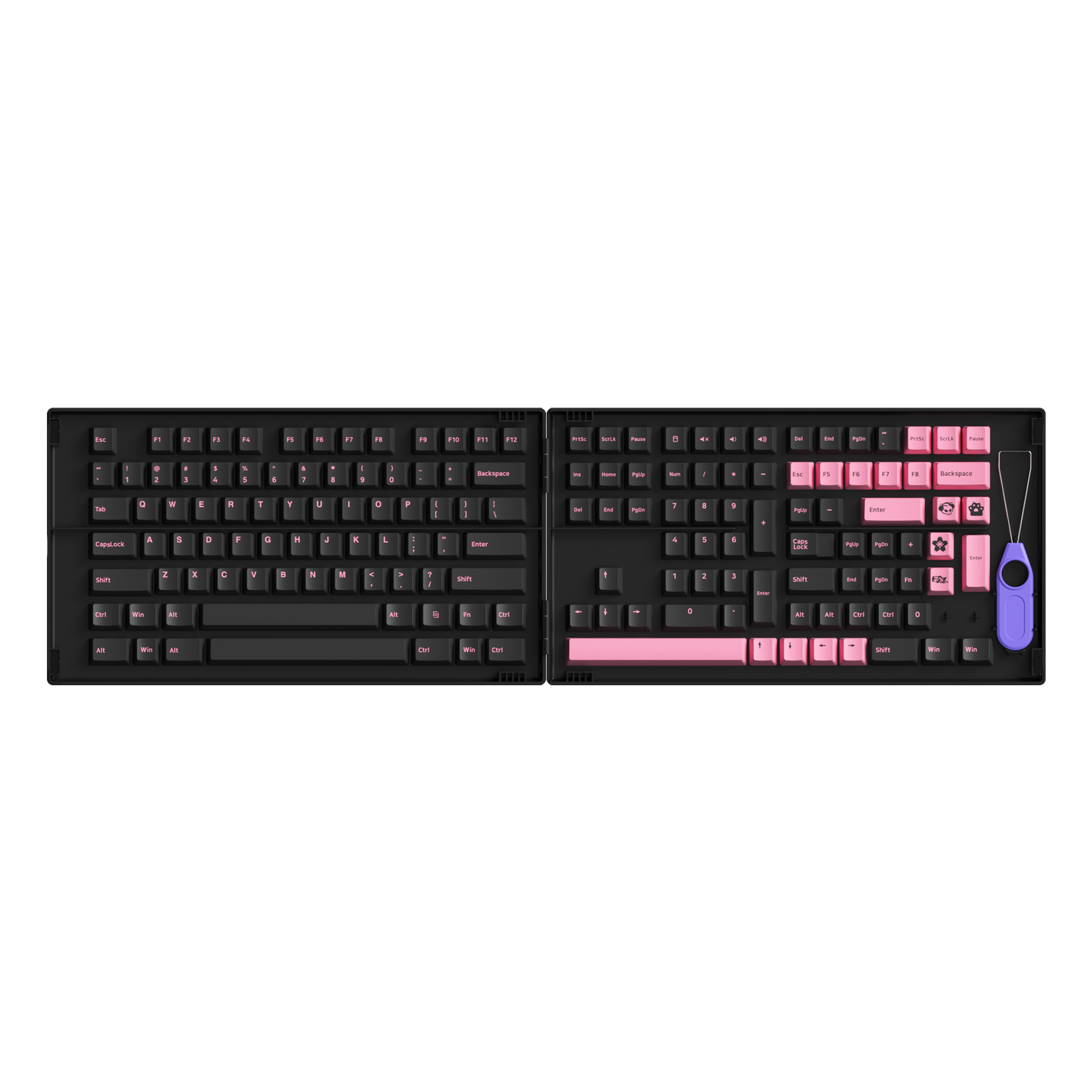 Black & Pink The Dancer Version Keycap Set (229 Keys)