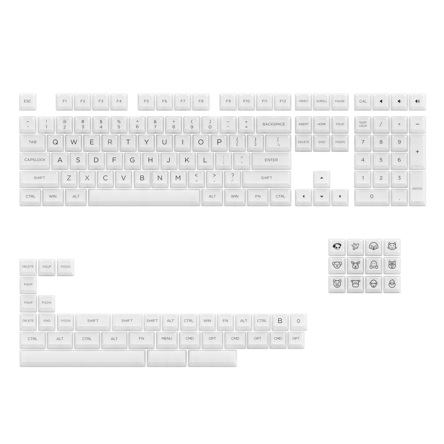 ASA Clear keycap set (155 keys)