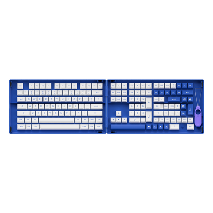 Blue on White Keycap Set (PBT, 197 Keys)