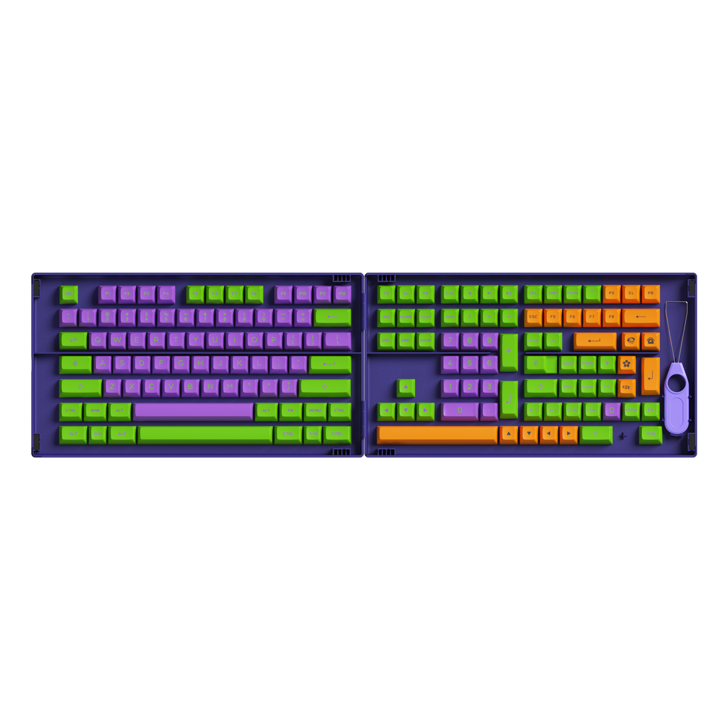 EVA-01 Themed Keycap Set (158 Keys)
