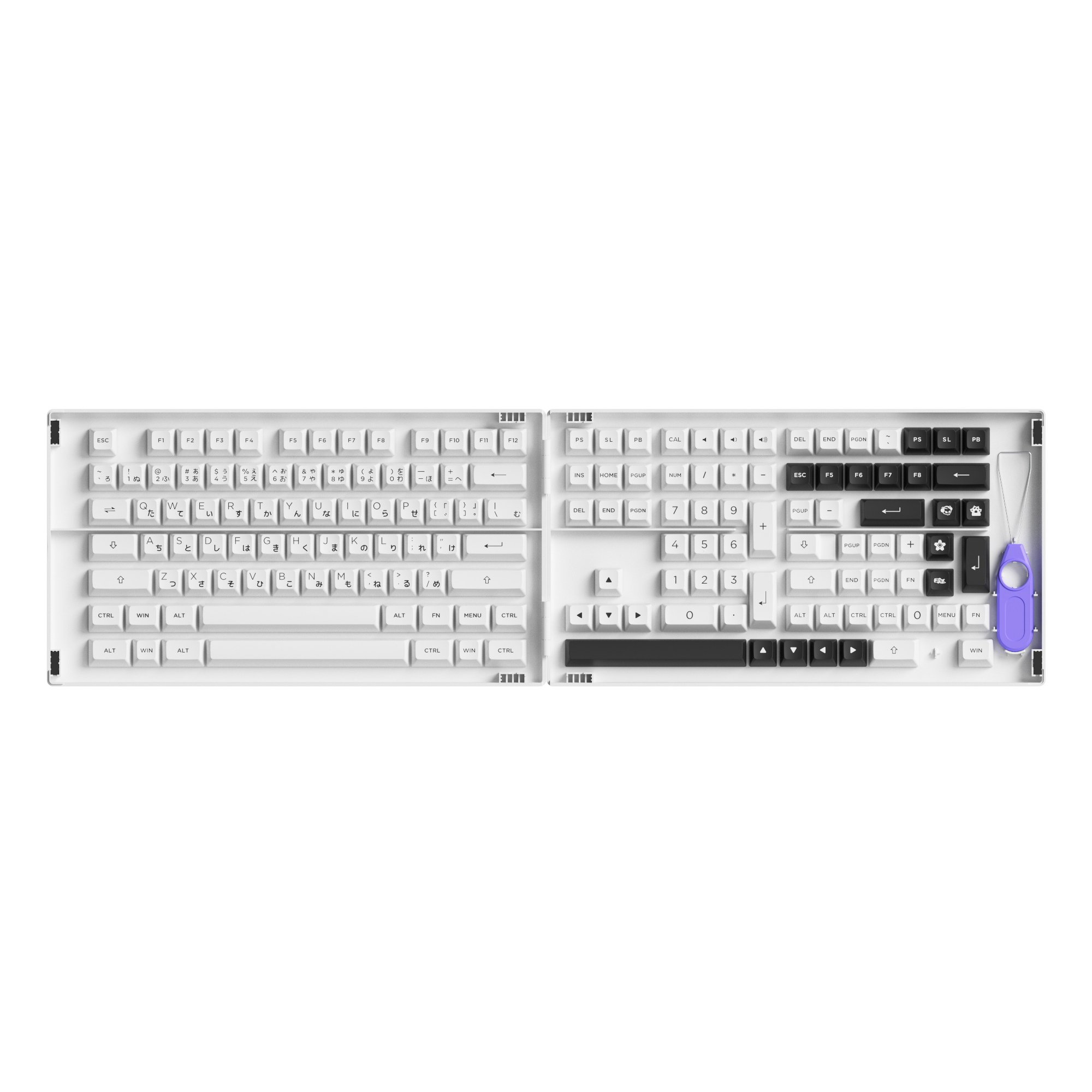 (Discontinued) ASA Black on White Keycap Set (158 keys)