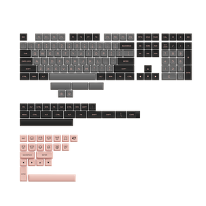 Black & Pink Keycap Set ASA Low (155 keys)