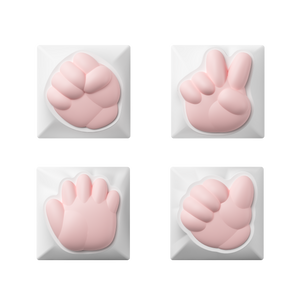 Rock Paper Scissors and Praise Artisan Keycaps