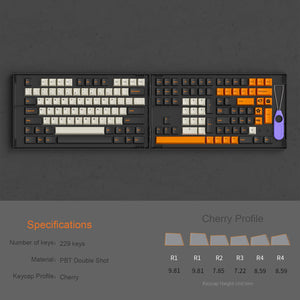 Carbon Retro Tastenkappen Set