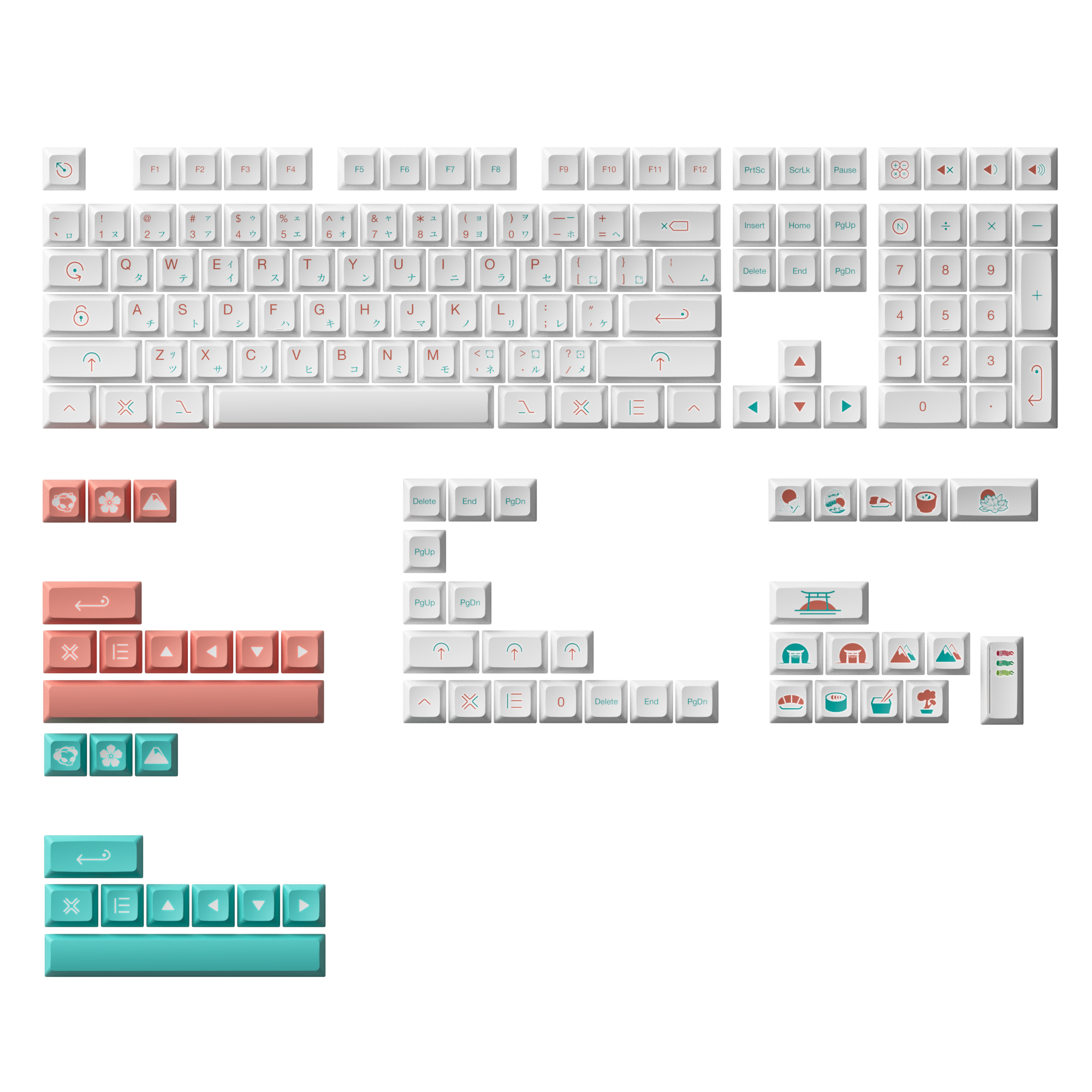 JDA Red Fuji keycap set (161 keys, suitable for MacOS)