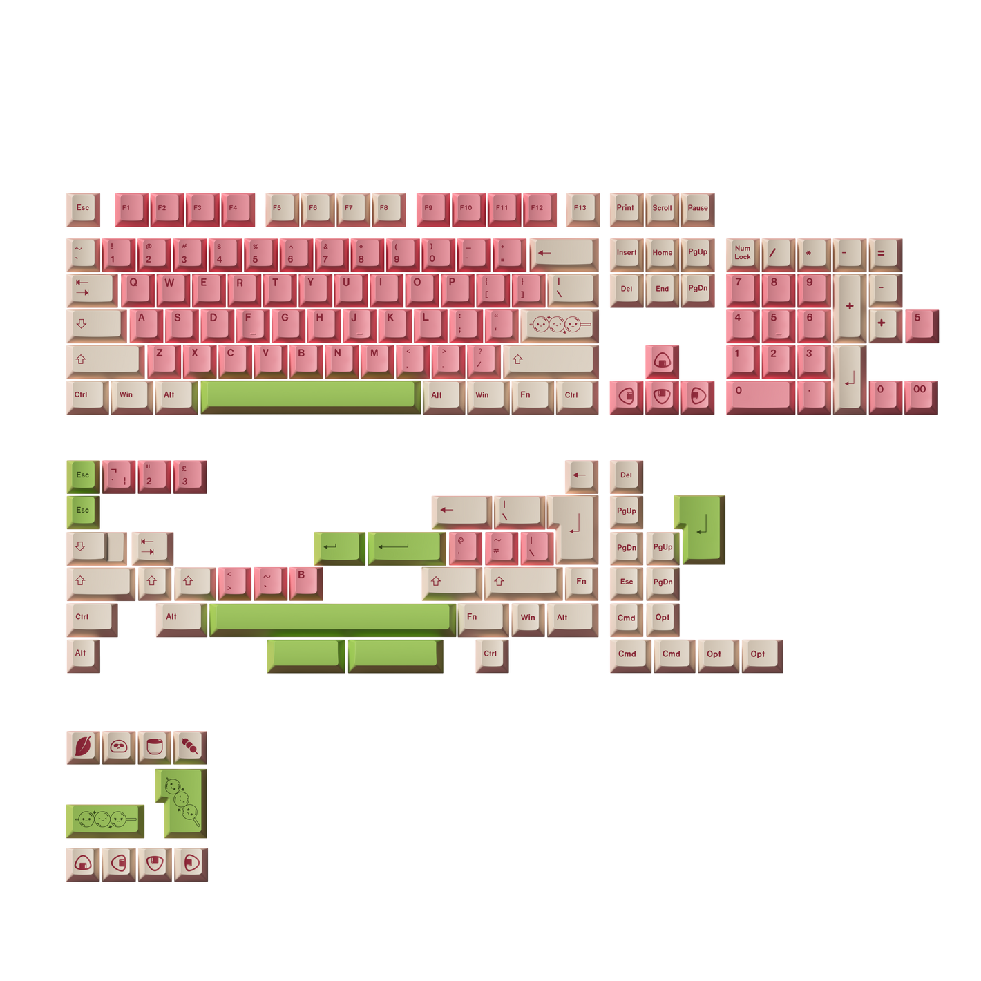 Mochi & Dango Keycap Set (170-key)