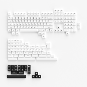 Black on White ABS SAL Tastenkappen Set (195 Tasten)