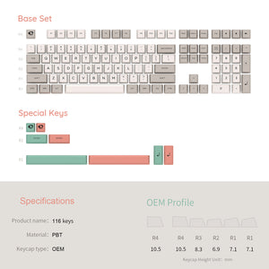 9009 Dye-Sub Tastenkappen Set (116 Tasten)