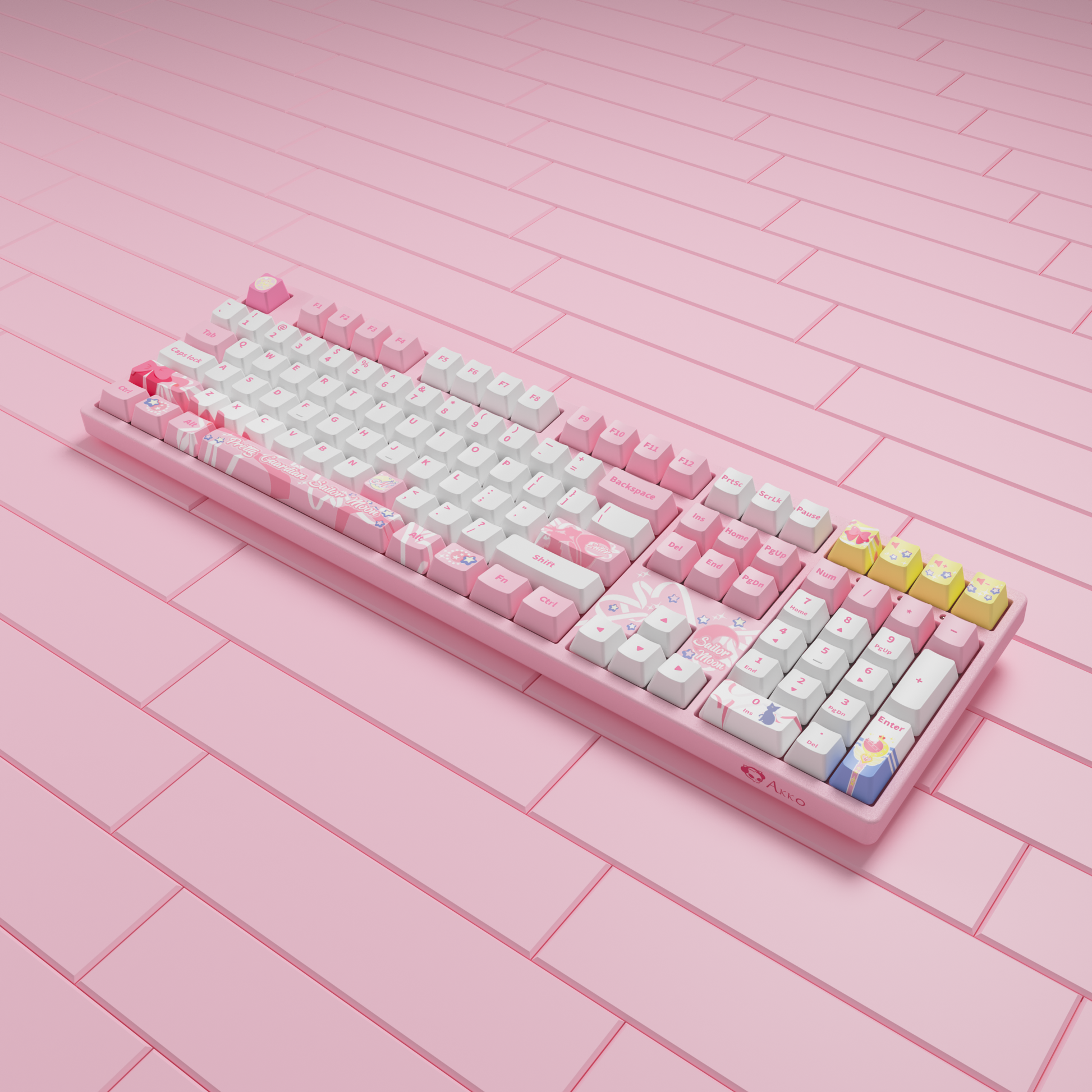 side of sailor moon crystal 3108rf cute pink keyboard